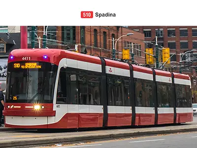 TTC 510 Spadina streetcar.